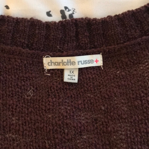 Charlotte Russe Maroon Tunic Sweater NWT - Picture 4 of 8